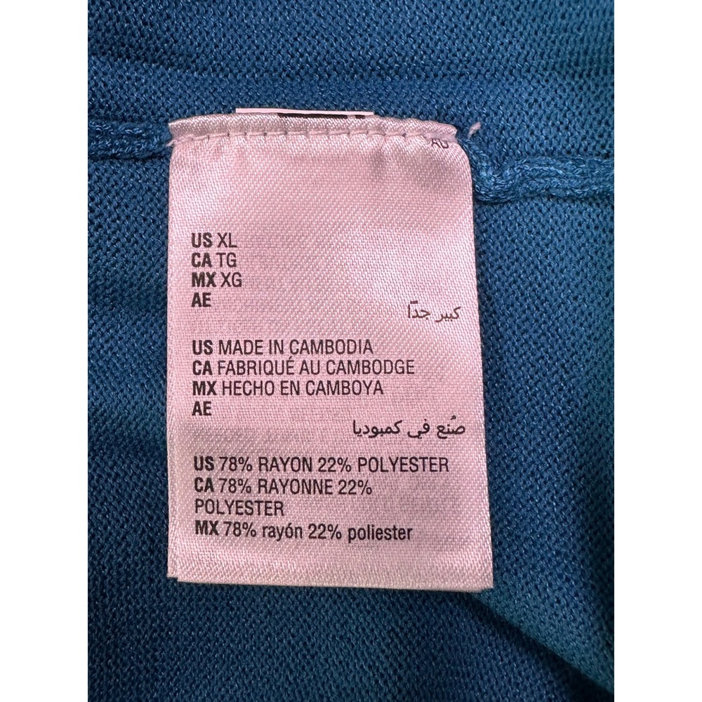 JM Collection Core‎ Cardigan Tuscan Teal XL Gold Button Open Front NEW - Picture 4 of 7